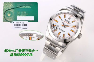 VS Factory Rolex Milgauss 6R9999V6 40mm 3131 Movement 904L Steel Men Watch